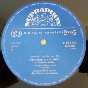 LP Antonín Dvořák: New World Symphony