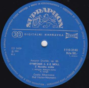 LP Antonín Dvořák: New World Symphony