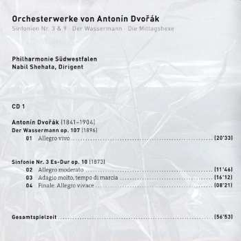 2CD Antonín Dvořák: Orchesterwerke von Antonin Dvořák: Sinfonien Nr. 3 & 9 · Der Wassermann · Die Mittagshexe