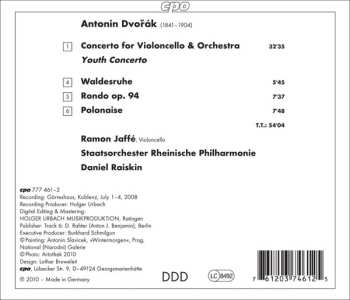 CD Antonín Dvořák: Cello Concerto »Youth Concerto« · Waldesruhe · Rondo · Polonaise