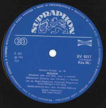 2LP Antonín Dvořák: Requiem
