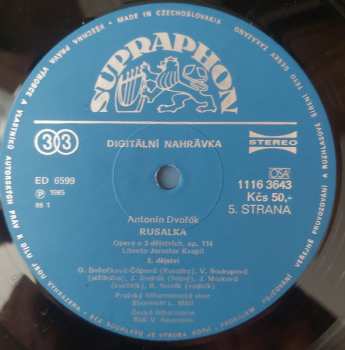 3LP/Dobozkészlet Antonín Dvořák: Rusalka