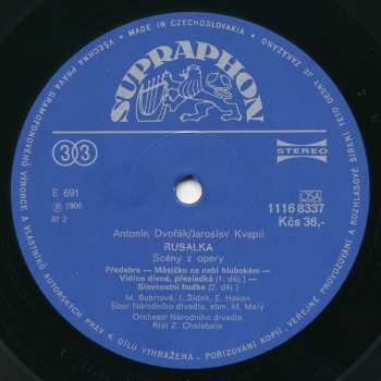 LP Antonín Dvořák: Rusalka (Výběr Scén)