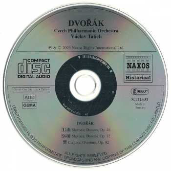 CD Antonín Dvořák: Slavonic Dances (Complet) / Carnival Overture