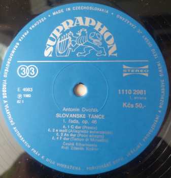 2LP Antonín Dvořák: Slovanské Tance = Slavonic Dances = Slawische Tänze = Danses Slaves