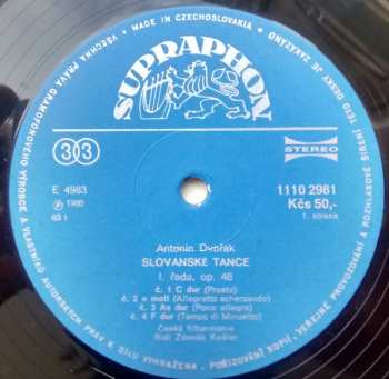 2LP Antonín Dvořák: Slovanské Tance (Slavonic Dances / Slawische Tänze / Danses Slaves) (2xLP)