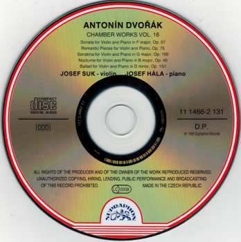 CD Josef Hála: Sonata / Sonatina / Romantic Pieces / Nocturno / Ballad