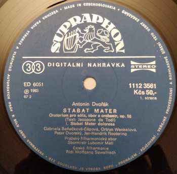 2LP/Dobozkészlet Antonín Dvořák: Stabat Mater