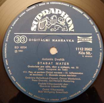 2LP/Dobozkészlet Antonín Dvořák: Stabat Mater