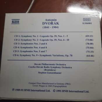 6CD/Dobozkészlet Antonín Dvořák: Symphonies Nos. 1 - 9 / Legends Op. 59, Nos. 1 - 10 / Symphonic Variations, Op. 78