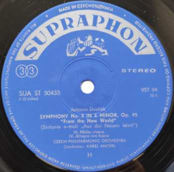 LP Antonín Dvořák: From The New World (Symphony No. 9 In E Minor)