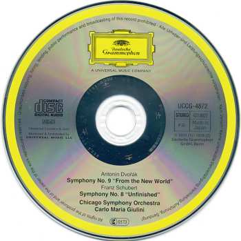 CD Antonín Dvořák: Symphonie Nr.9 "Aus Der Neuen Welt" / Symphonie Nr.8 "Unvollendete"