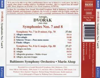 CD Antonín Dvořák: Symphonies Nos. 7 and 8