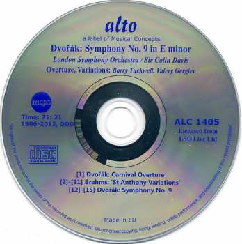 CD Antonín Dvořák: Symphony No. 9 'From The New World', Carnival Overture, Variations On A Theme By Haydn
