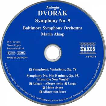 CD Antonín Dvořák: Symphony No. 9 'From The New World' • Symphonic Variations