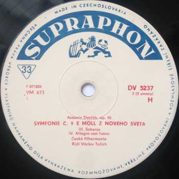 LP Antonín Dvořák: Symfonie E-Moll „Z Nového Světa“