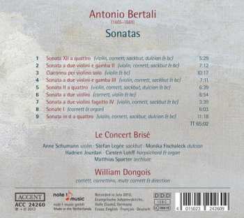 CD Antonio Bertali: Sonates