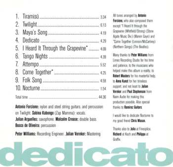 CD Antonio Forcione: Dedicato