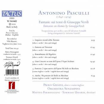 CD Antonio Pasculli: Fantasie Sui Temi di Giuseppe Verdi
