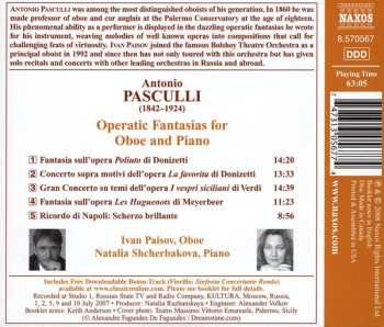 CD Antonio Pasculli: Operatic Fantasias For Oboe And Piano
