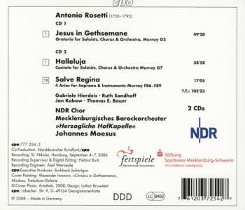 2CD Antonio Rosetti: Jesus in Gethsemane · Halleluja · Salve Regina