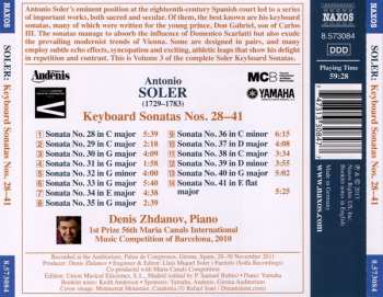 CD Padre Antonio Soler: Keyboard Sonatas Nos. 28-41