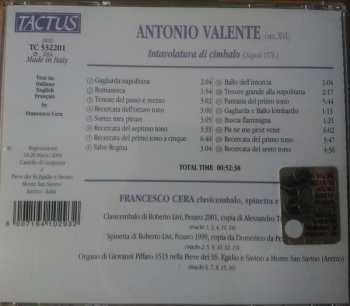 CD Antonio Valente: Intavolatura Di Cimbalo ( Napoli 1576 )
