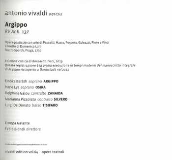 2CD Antonio Vivaldi: Argippo