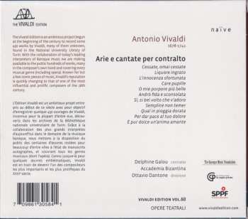 CD Antonio Vivaldi: Arie E Cantate Per Contralto