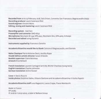 CD Antonio Vivaldi: Arie E Cantate Per Contralto