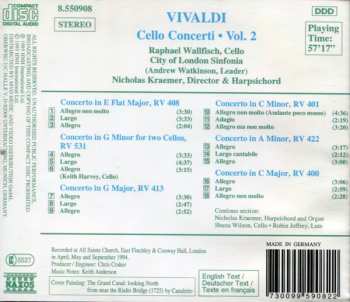 CD Antonio Vivaldi: Cello Concerti Vol. 2 (RV 400, 401, 408, 413, 422 & 531)