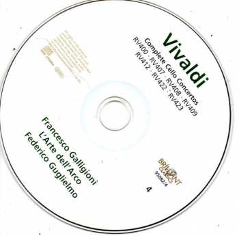 4CD/Dobozkészlet Antonio Vivaldi: Complete Cello Concertos