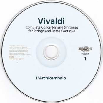 4CD/Dobozkészlet Antonio Vivaldi: Complete Concertos And Sinfonias For Strings And Basso Continuo