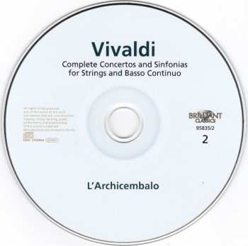 4CD/Dobozkészlet Antonio Vivaldi: Complete Concertos And Sinfonias For Strings And Basso Continuo