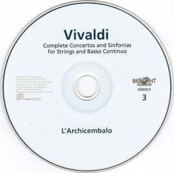 4CD/Dobozkészlet Antonio Vivaldi: Complete Concertos And Sinfonias For Strings And Basso Continuo