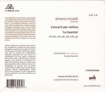 CD Antonio Vivaldi: Concerti Per Violino VI ‘La Boemia’