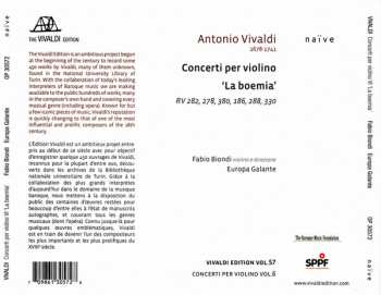CD Antonio Vivaldi: Concerti Per Violino VI ‘La Boemia’