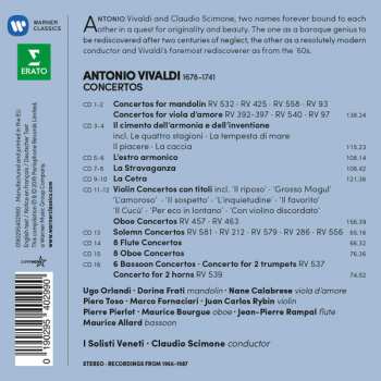 16CD/Dobozkészlet Antonio Vivaldi: Concertos For Mandolin, Viola D'amore, Violin "Con Titoli", Wind Instruments