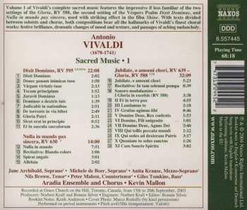 CD Antonio Vivaldi: Dixit Dominus, RV 595 • Gloria, RV 588 • Nulla In Mundo Pax Sincera