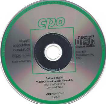 CD Antonio Vivaldi: Violin Concertos "Per Pisendel"