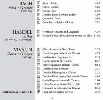 CD Johann Sebastian Bach: Gloria; Mass In C Major