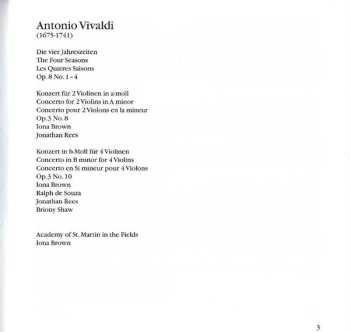 CD Antonio Vivaldi: Die Vier Jahreszeiten | The Four Seasons | Les Quatres Saisons