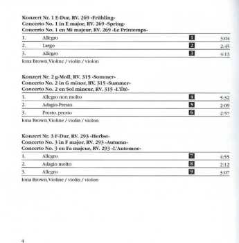 CD Antonio Vivaldi: Die Vier Jahreszeiten | The Four Seasons | Les Quatres Saisons