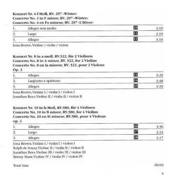 CD Antonio Vivaldi: Die Vier Jahreszeiten | The Four Seasons | Les Quatres Saisons