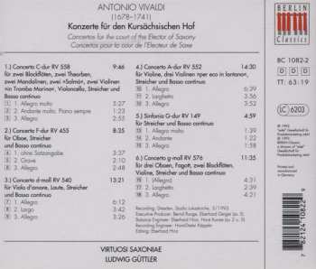 CD Antonio Vivaldi: Konzerte Für Den Kursächsischen Hof