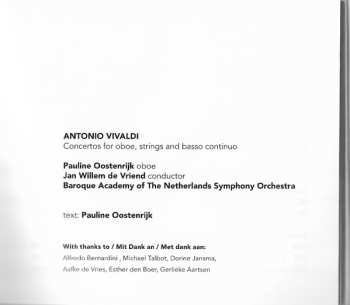 SACD Antonio Vivaldi: Concertos For Oboe, Strings And Basso Continuo