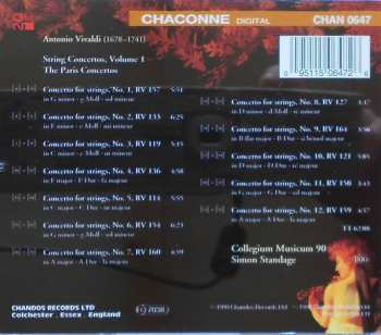 CD Antonio Vivaldi: String Concertos, Volume 1 - The Paris Concertos