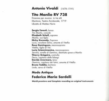 3CD/Dobozkészlet Antonio Vivaldi: Tito Manlio