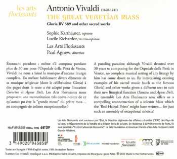 CD Antonio Vivaldi: Vivaldi: The Great Venetian Mass