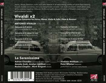 CD Antonio Vivaldi: Vivaldi x2 (Double Concertos For Horns, Oboes, Violin & Cello, Oboe & Bassoon)